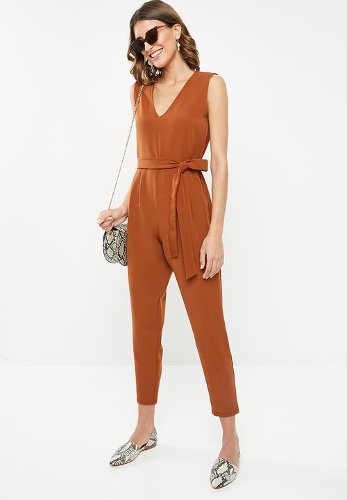 edit - Knot front jumpsuit - rust