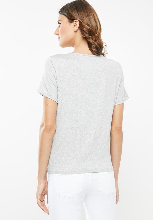 edit - Knot front tee - grey