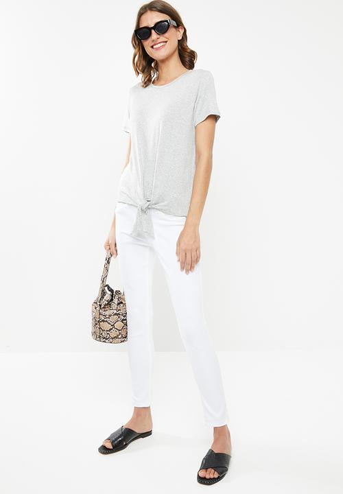 edit - Knot front tee - grey