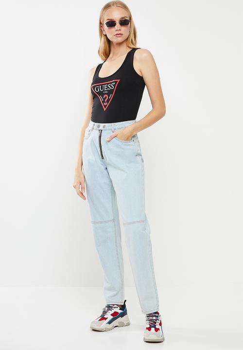 GUESS - Logo racerback tank top - black