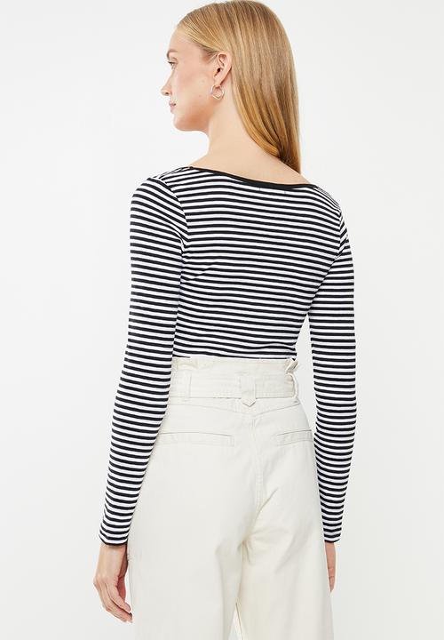 Cotton On - Everyday long sleeve  - white & black