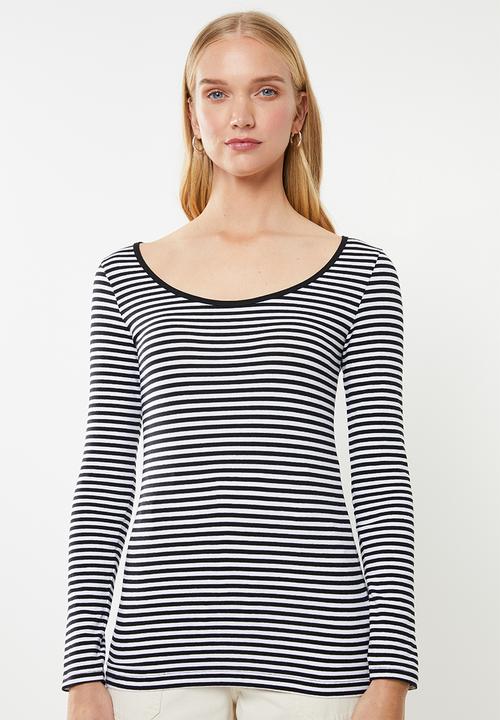 Cotton On - Everyday long sleeve  - white & black