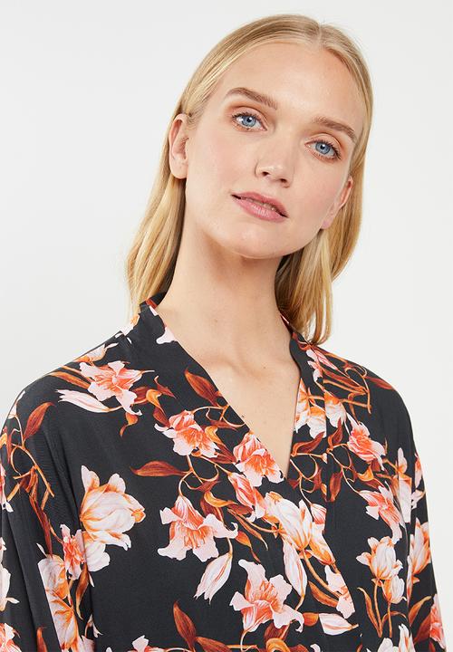 Superbalist - Printed robe - black