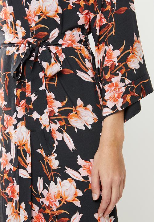 Superbalist - Printed robe - black