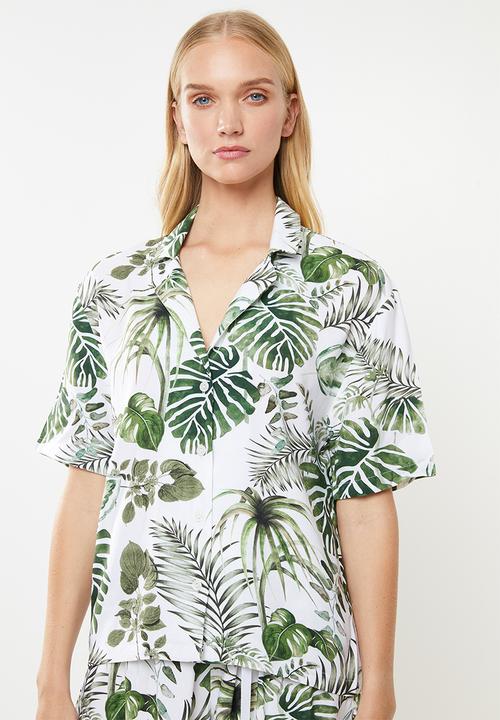 Superbalist - Sleep shirt & shorts - white 
