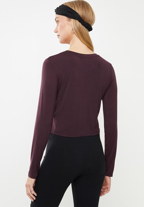 Cotton On - Baby tee long sleeve - burgundy