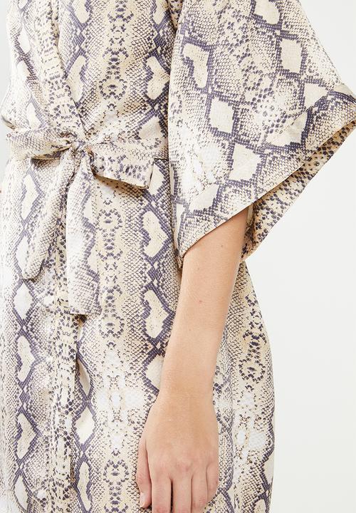 Cotton On - Kimono gown - grey & neutral