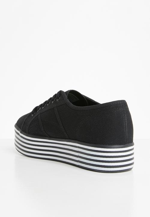 SUPERGA - Superga 2790 stripe platform - black & white