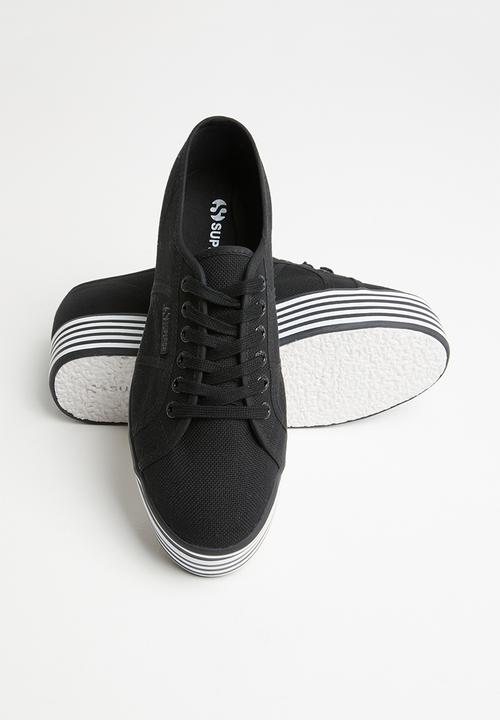 SUPERGA - Superga 2790 stripe platform - black & white