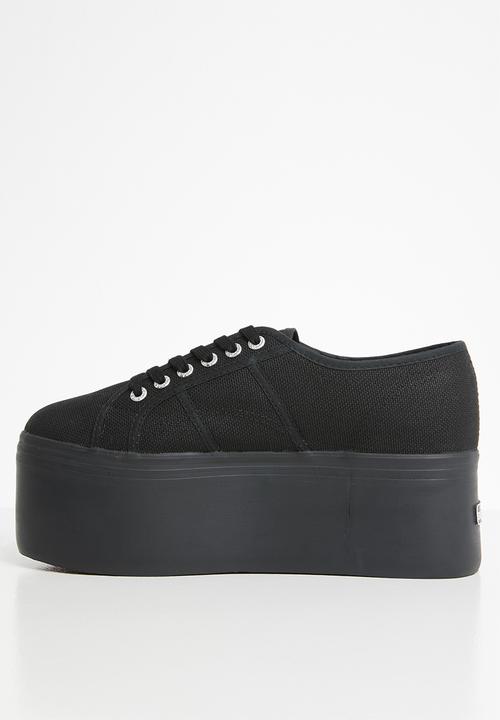 SUPERGA - 2802 cotu canvas mega wedge - full black