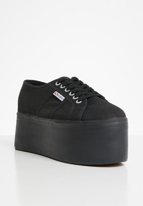 SUPERGA - 2802 cotu canvas mega wedge - full black