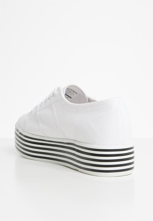 SUPERGA - Superga 2790 stripe platform - white/black