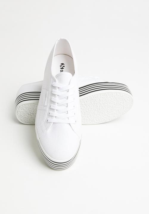 SUPERGA - Superga 2790 stripe platform - white/black