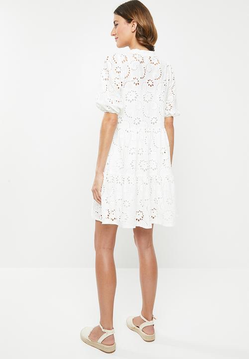 Me&B - Anglaise baby doll dress - white
