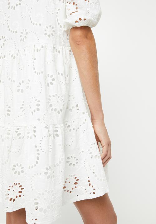 Me&B - Anglaise baby doll dress - white