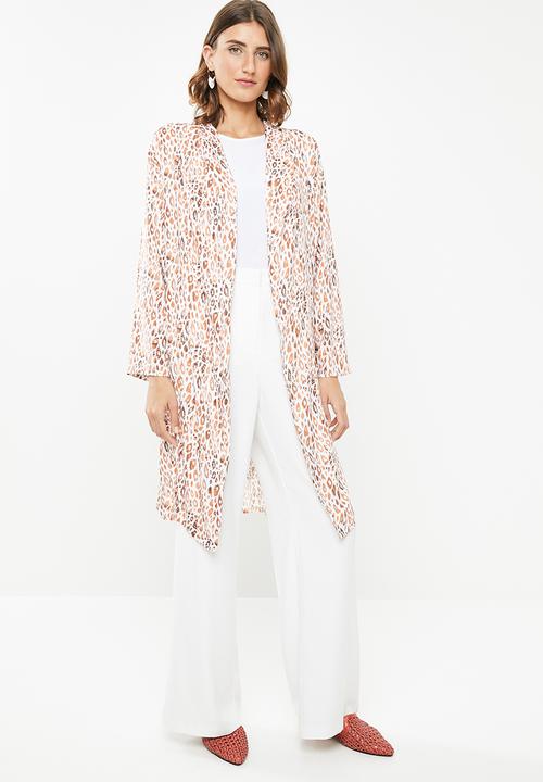 edit - Long kimono - orange & white