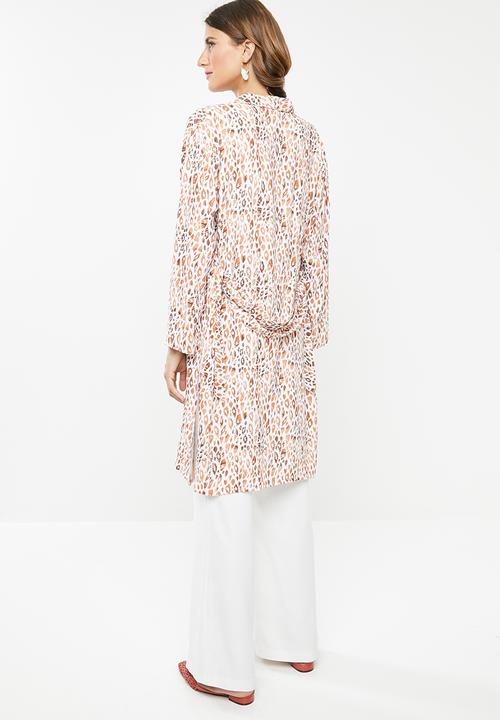 edit - Long kimono - orange & white