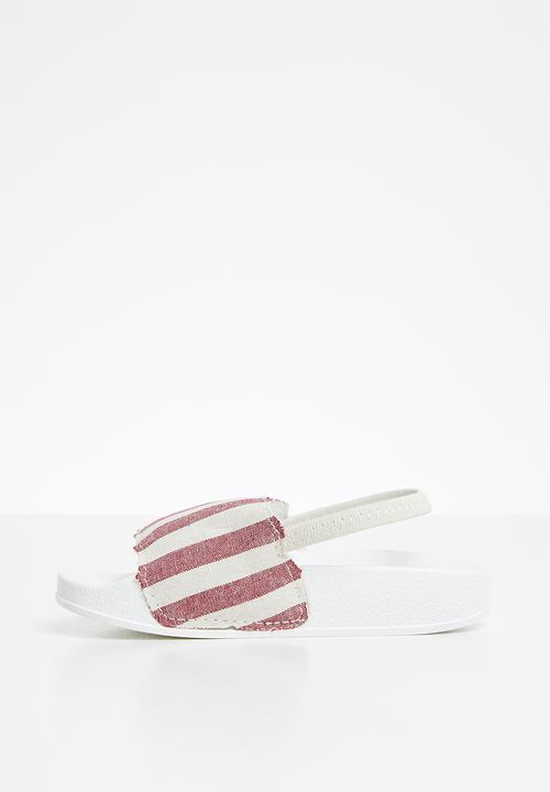 Cotton On - Scallop slide - rust & white 