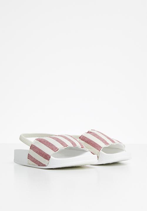 Cotton On - Scallop slide - rust & white 