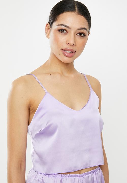 Missguided - Cropped cami pj set - purple