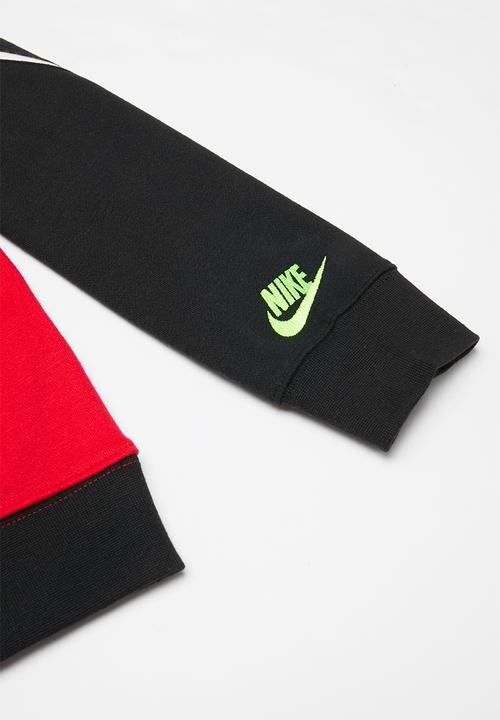 Nike - French terry crew - black & red