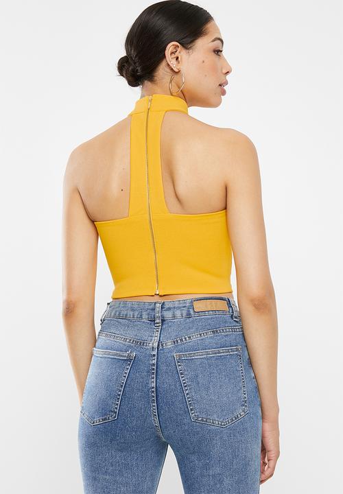SISSY BOY - Love all crop top - yellow