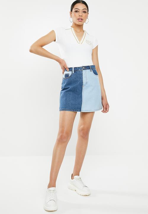 SISSY BOY - Marise: logo golf tee with lurex - white