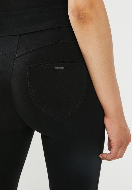 SISSY BOY - Peaches: sculpt knit shaper jegging - black