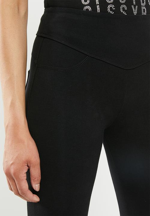 SISSY BOY - Peaches: sculpt knit shaper jegging - black