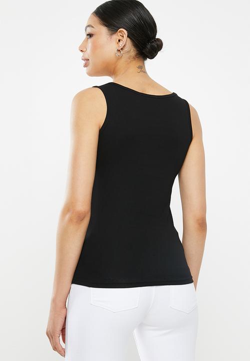 SISSY BOY - Riline: bling logo vest - black