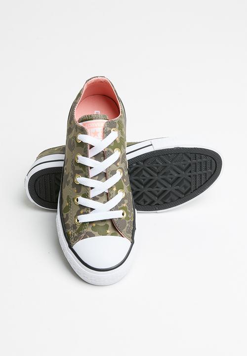 Converse - Chuck Taylor All Star camo gold star - green