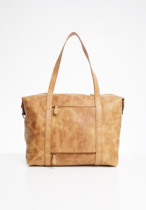Escape Society - Leather nomadic weekender - brown