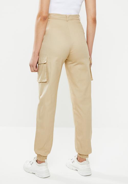 Missguided - Plain cargo trouser - beige