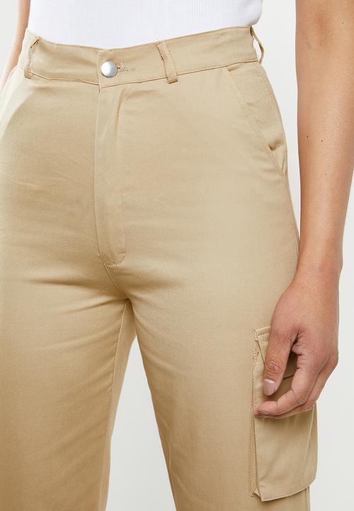 Missguided - Plain cargo trouser - beige