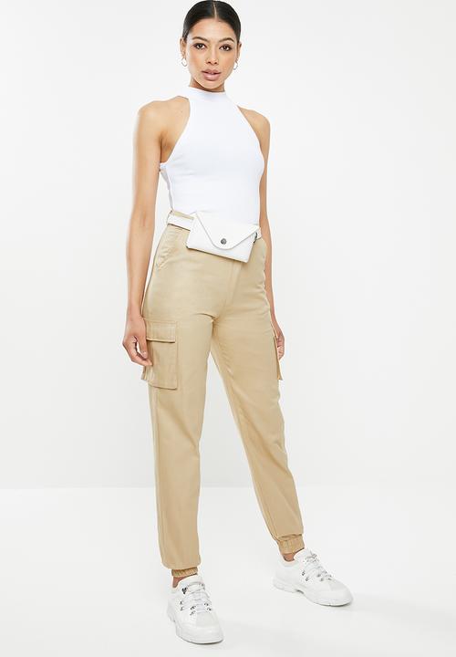 Missguided - Plain cargo trouser - beige