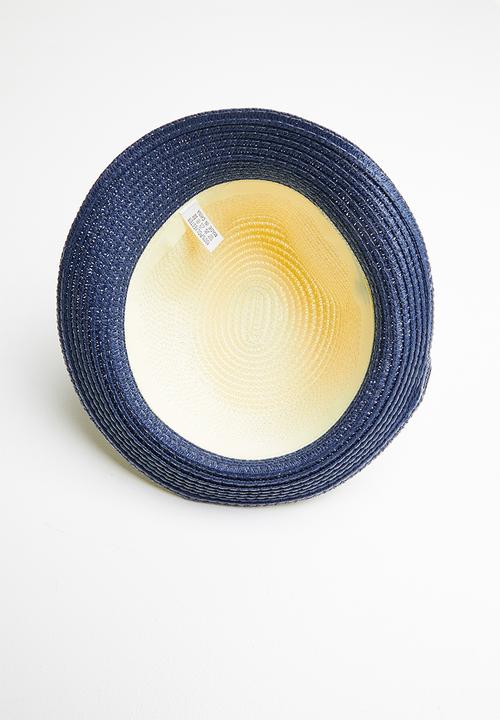 Pop Candy - Straw hat with navy rim - neutral & navy