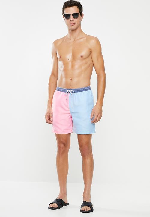Cotton On - Colour block hoff short - pink & blue