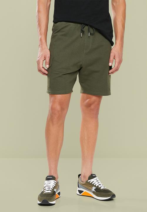 khaki sweat shorts