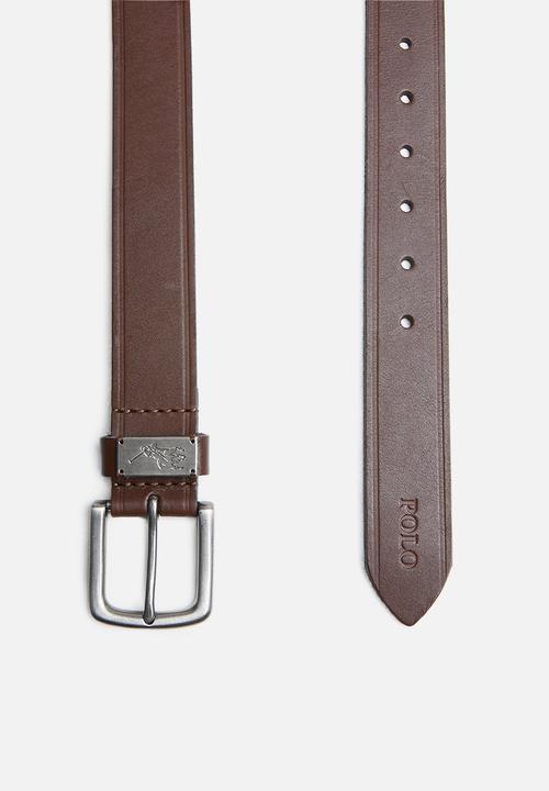 POLO - Roland leather belt - brown