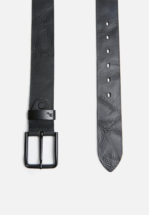 POLO - Roland leather belt - black