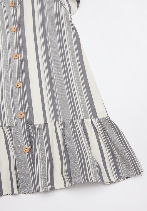 Cotton On - Lola short sleeve - grey & white
