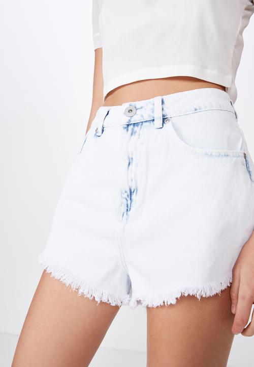 Factorie - High rise denim short  - blue