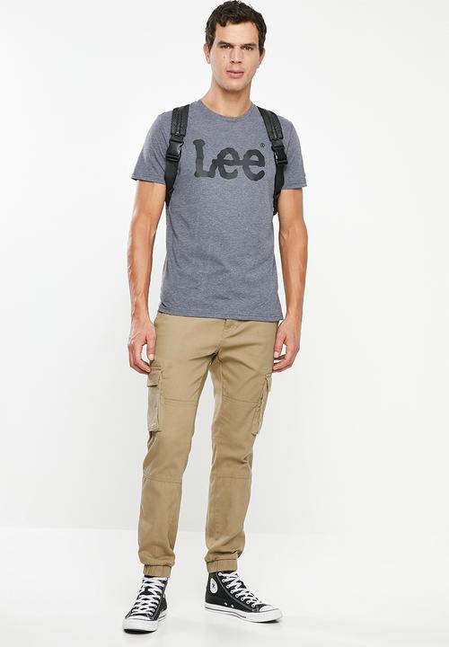 Lee  - Classic logo tee - grey