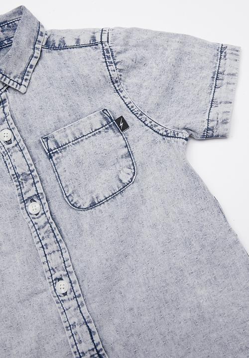 Cotton On - Resort short sleeve shirt - blue