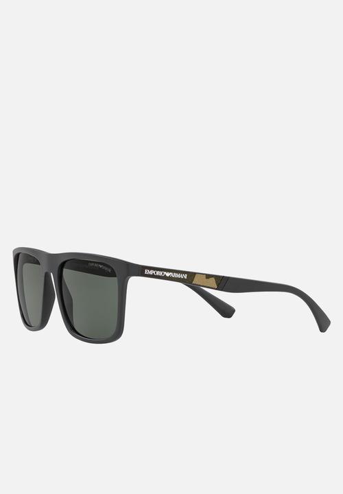 Emporio Armani - Matte rectangle sunglasses 56mm - black