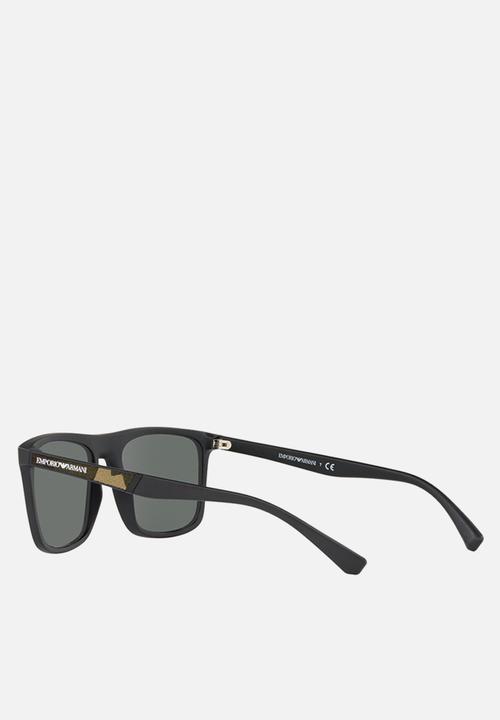 Emporio Armani - Matte rectangle sunglasses 56mm - black