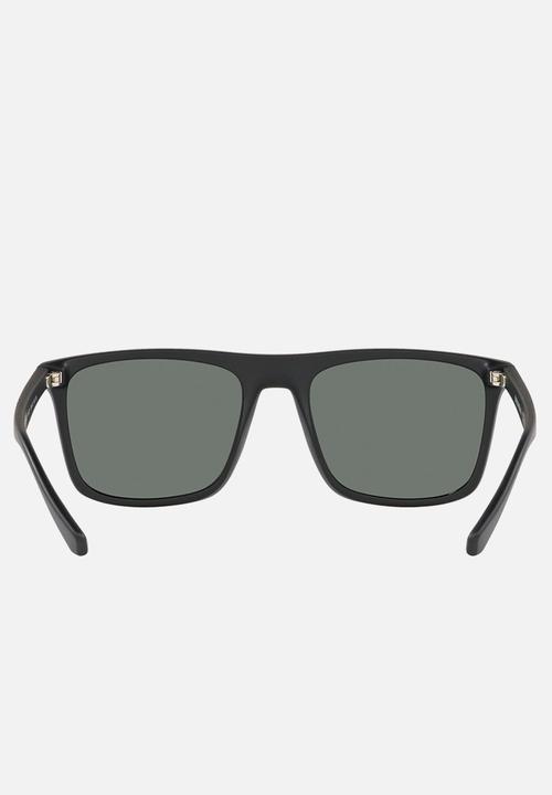 Emporio Armani - Matte rectangle sunglasses 56mm - black