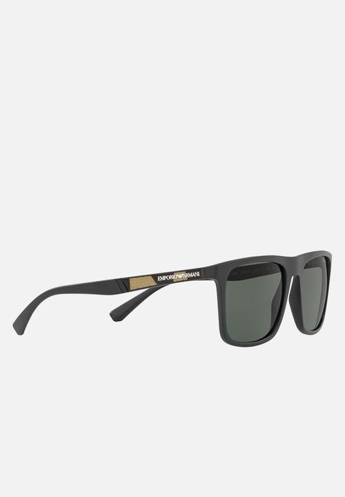 Emporio Armani - Matte rectangle sunglasses 56mm - black