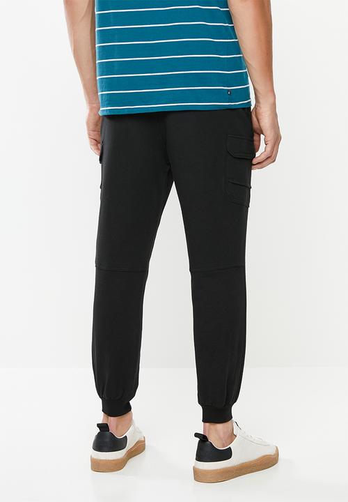 Superbalist - Tapered utility sweatpants - black