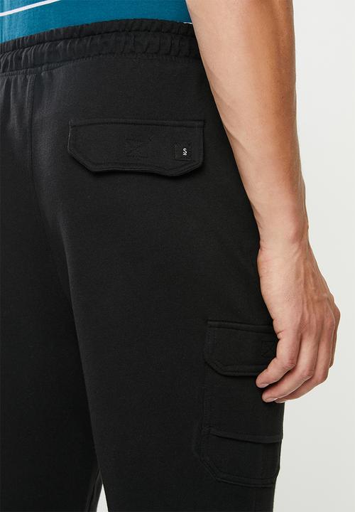Superbalist - Tapered utility sweatpants - black